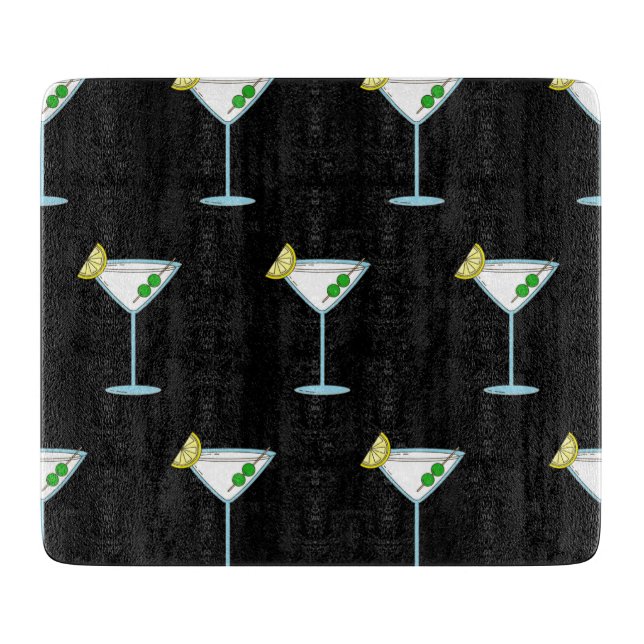 Martini Liebhaber Cocktail Glass Barkeeper Alkohol Schneidebrett (Vorderseite)