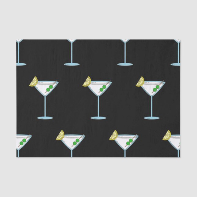 Martini Liebhaber Cocktail Glass Barkeeper Alkohol Seidenpapier (Vorderseite)