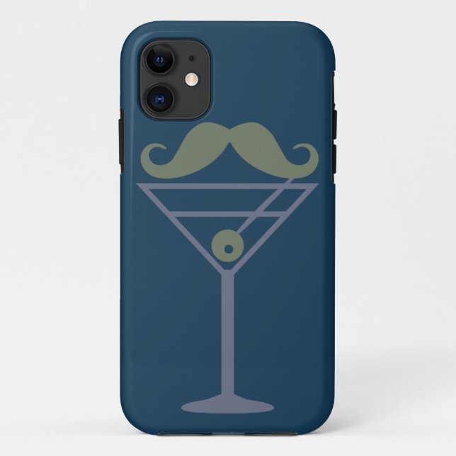Martini Mustache benutzerdefiniertes iPhone-Gehäus Case-Mate iPhone Hülle (Rückseite)