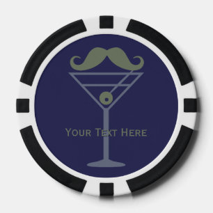 Martini Mustache Poker-Chips Pokerchips