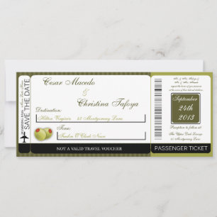 Martini Olives Gr Boarding Pass Faire-part de mari