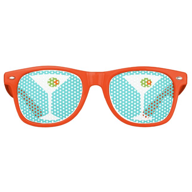 Martini Party Shades (Türkis) Partybrille (Vorderseite)