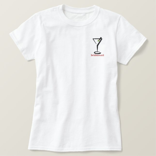 Martini Personalisiert besticktes Shirt (Design vorne)