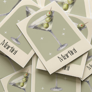 Martini Print   Bar Deco Cocktail Poster