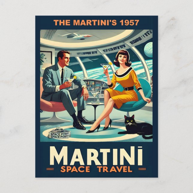 Martini-Raumfahrten Posters The Martini's 1957 Postkarte (Vorderseite)