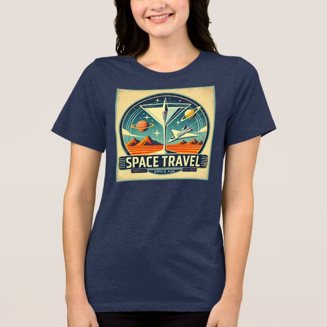 Martini Space Travel 1957 New World Logo Tri-Blend Shirt (Vorderseite)