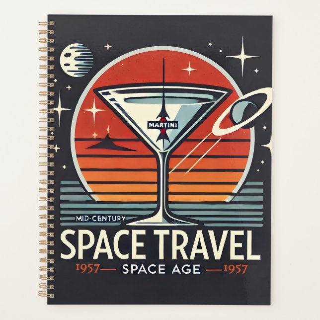 Martini Space Travel 1957 Space Age Logo Planer (Vorderseite)