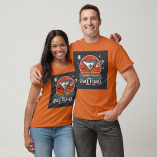 Martini Space Travel 1957 Space Age Logo T-Shirt