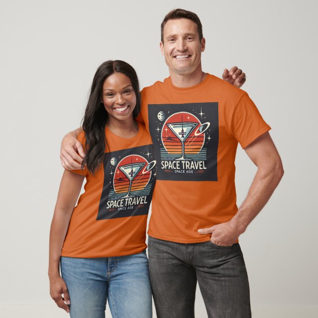 Martini Space Travel 1957 Space Age Logo T-Shirt (Unisex)