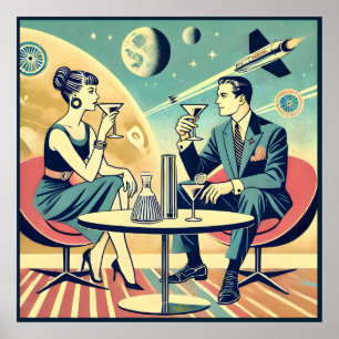 Martini Space Travel Affiches de l'équipage de con