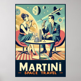 Martini Space Travel Affiches de l'équipage de con