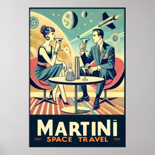 Martini Space Travel Affiches de l'équipage de con