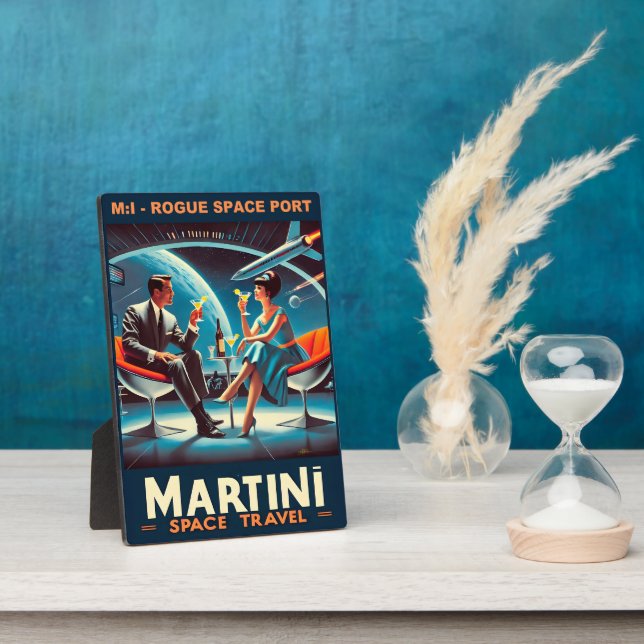 Martini Space Travel Poster Rogue Space Port Fotoplatte (Seite)
