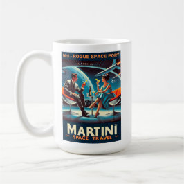 Martini Space Travel Poster Rogue Space Port Kaffeetasse