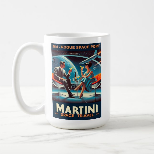 Martini Space Travel Poster Rogue Space Port Kaffeetasse (Links)