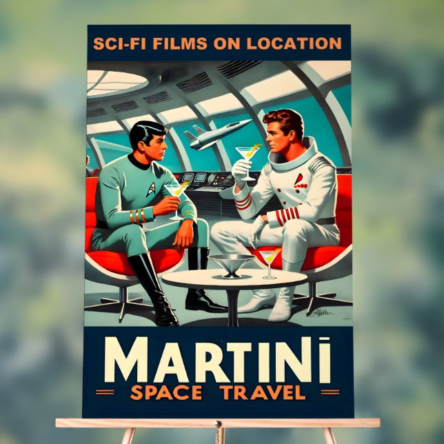 Martini Space Travel Poster Sci-Fi-Filme im Weltra (Neutral)