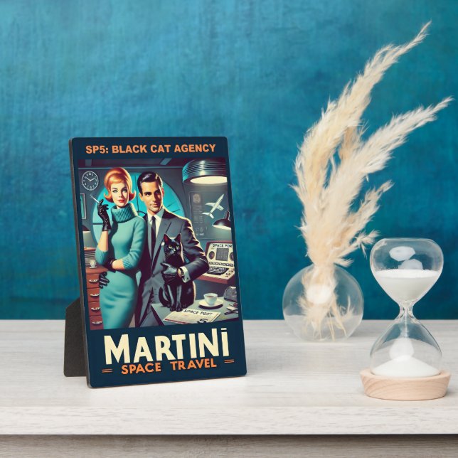 Martini Space Travel Poster SP5: Black Cat Agency Fotoplatte (Seite)