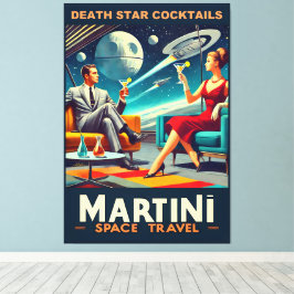 Martini Space Travel Posters Death Star Cocktails Leinwanddruck