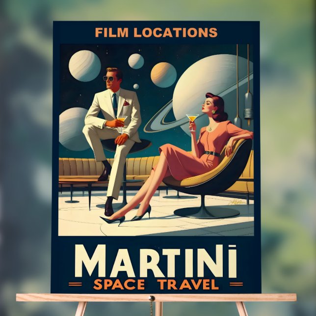 Martini Space Travel Posters Film Locations Acrylschild (Neutral)