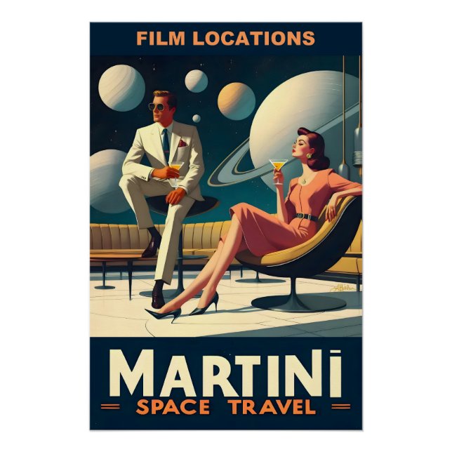 Martini Space Travel Posters Film Locations Poster (Vorderseite)