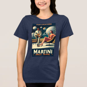 Martini Space Travel Posters Film Locations Tri-Blend Shirt