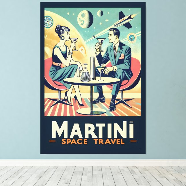 Martini Space Travel Posters Flight Crew Leinwanddruck (Insitu (Holzboden))