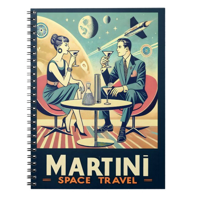 Martini Space Travel Posters Flight Crew Notizblock (Vorderseite)