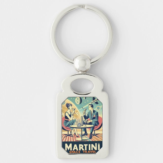 Martini Space Travel Posters Flight Crew Schlüsselanhänger (Vorderseite)