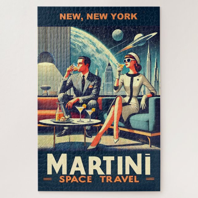 Martini Space Travel Posters New, New York (Vertikal)