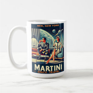 Martini Space Travel Posters New, New York Kaffeetasse