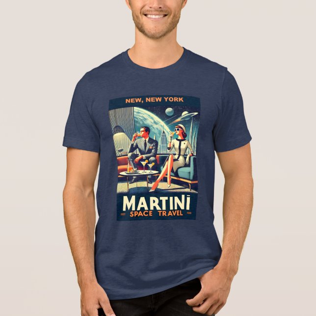 Martini Space Travel Posters New, New York Tri-Blend Shirt (Vorderseite)