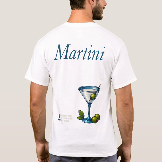 Martini T-shirt - Classic Gin or vodka cocktail (Dos)