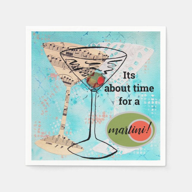 Martini Time Serviette (Vorderseite)