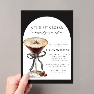 Martini Tini Ein Bisschen Näher Streifen Junggesel Acryleinladungen