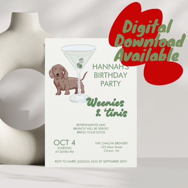 Martini und Würstchens Geburtstagsparty Einladung (Von Creator hochgeladen)