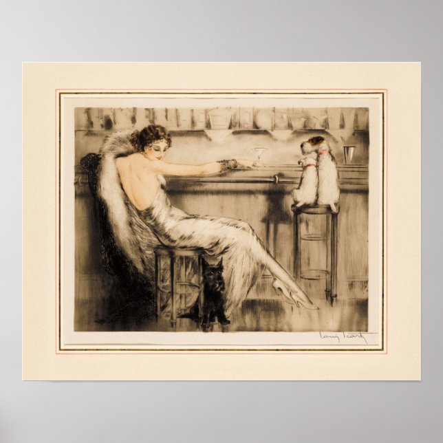 Martini von Louis Icart Poster (Vorne)