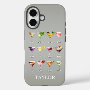 Martini-Wahnsinn-Monogramm iPhone 16 Hülle