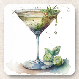 MARTINI-WASSERGLAS GETRÄNKEUNTERSETZER