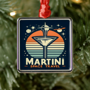 Martini Weltraum Reise Start Logo Ornament Aus Metall
