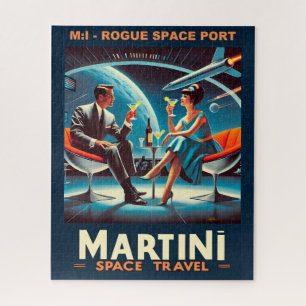 Martini Weltraum-Reiseplakat Rogue Weltraumhafen