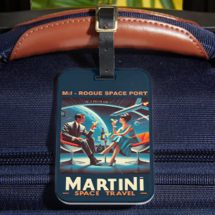 Martini Weltraum-Reiseplakat Rogue Weltraumhafen Gepäckanhänger