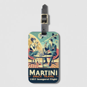 Martini Weltraum-Reiseplakate Flugbesatzung Gepäckanhänger