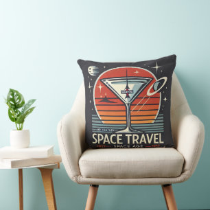 Martini Weltraumreise 1957 Space Age Logo  Kissen