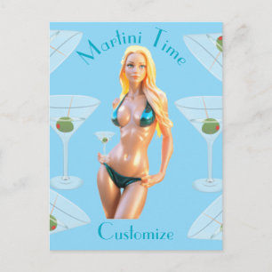 Martini-Zeit Bikini-Schatz Thunder_Cove  Postkarte