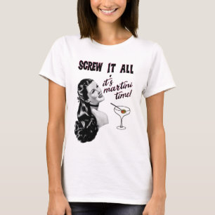 Martini-Zeit (Schwarz) T-Shirt