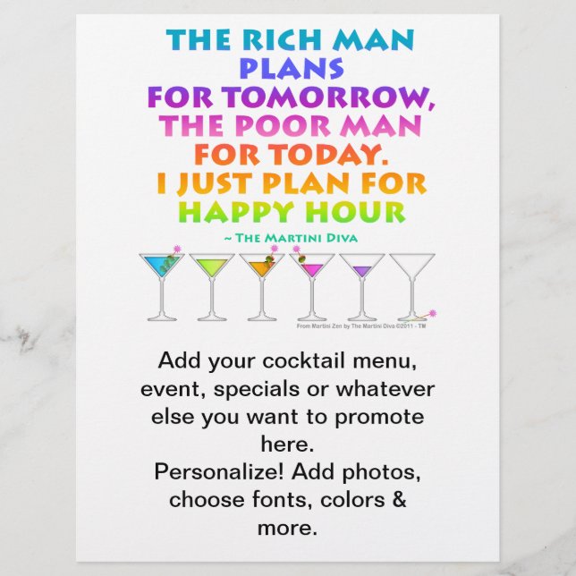 MARTINI ZEN - Plan für einen glücklichen Stunden-F Flyer (Vorne)