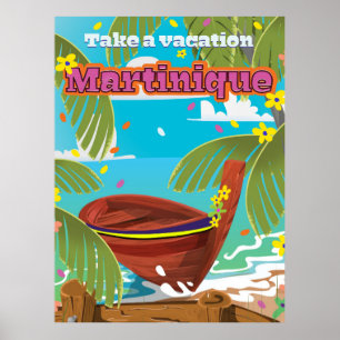 Martinique Cartoon-Reiseplakat Poster