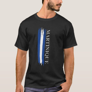 Martinique Flag Farbstreifen T-Shirt