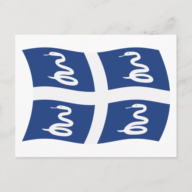 Martinique Flag Postcard Postkarte (Vorderseite)