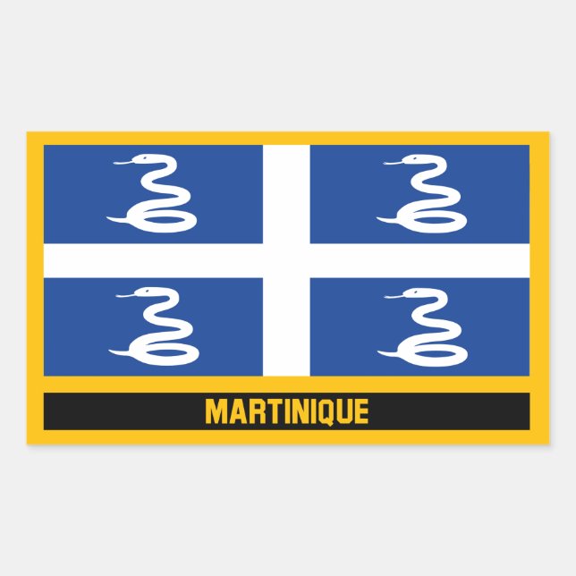 Martinique Flag Rechteckiger Aufkleber (Vorderseite)